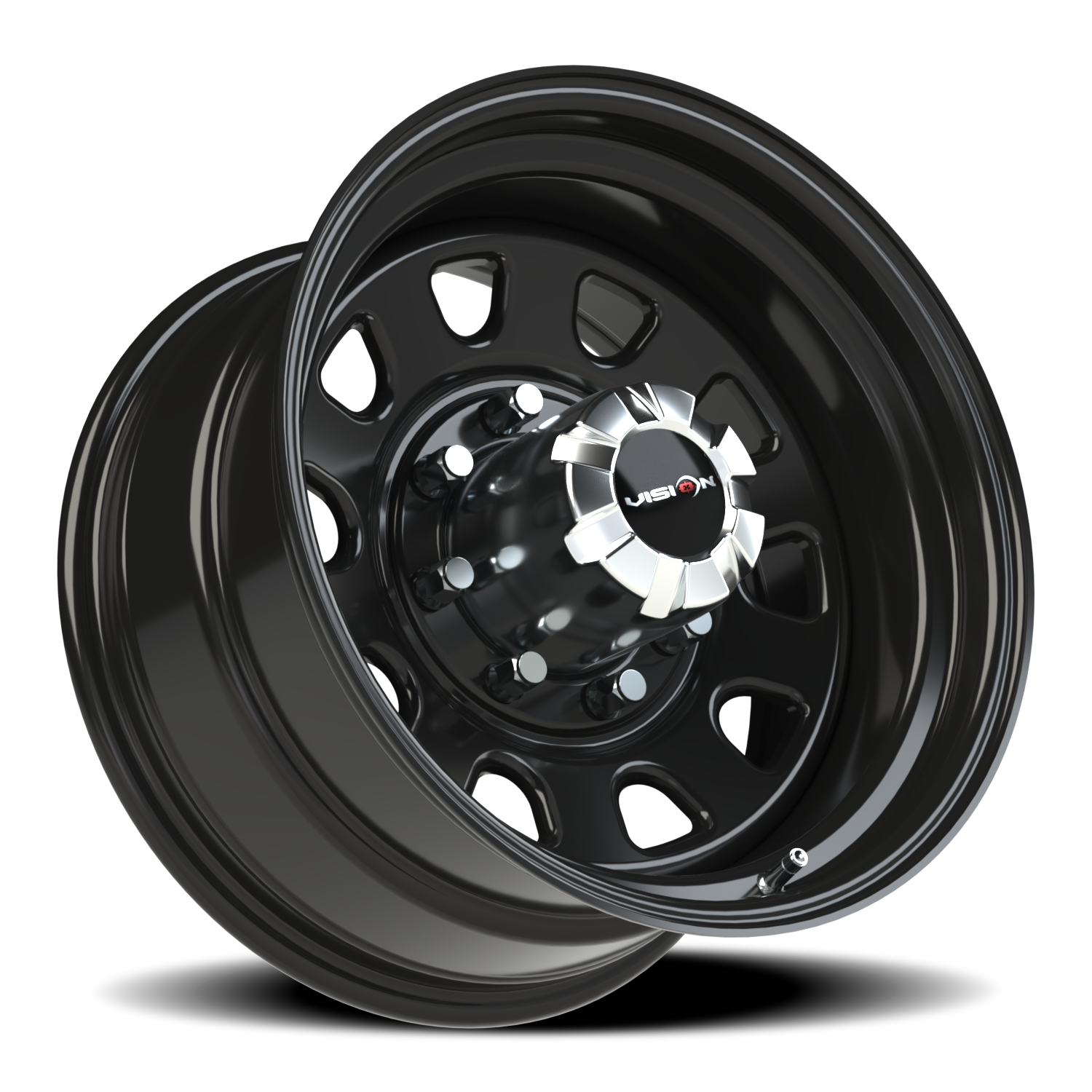 Vision Wheel 84H Gloss Black 17x9 -12 8x170mm 130.8mm - Wheelwiz