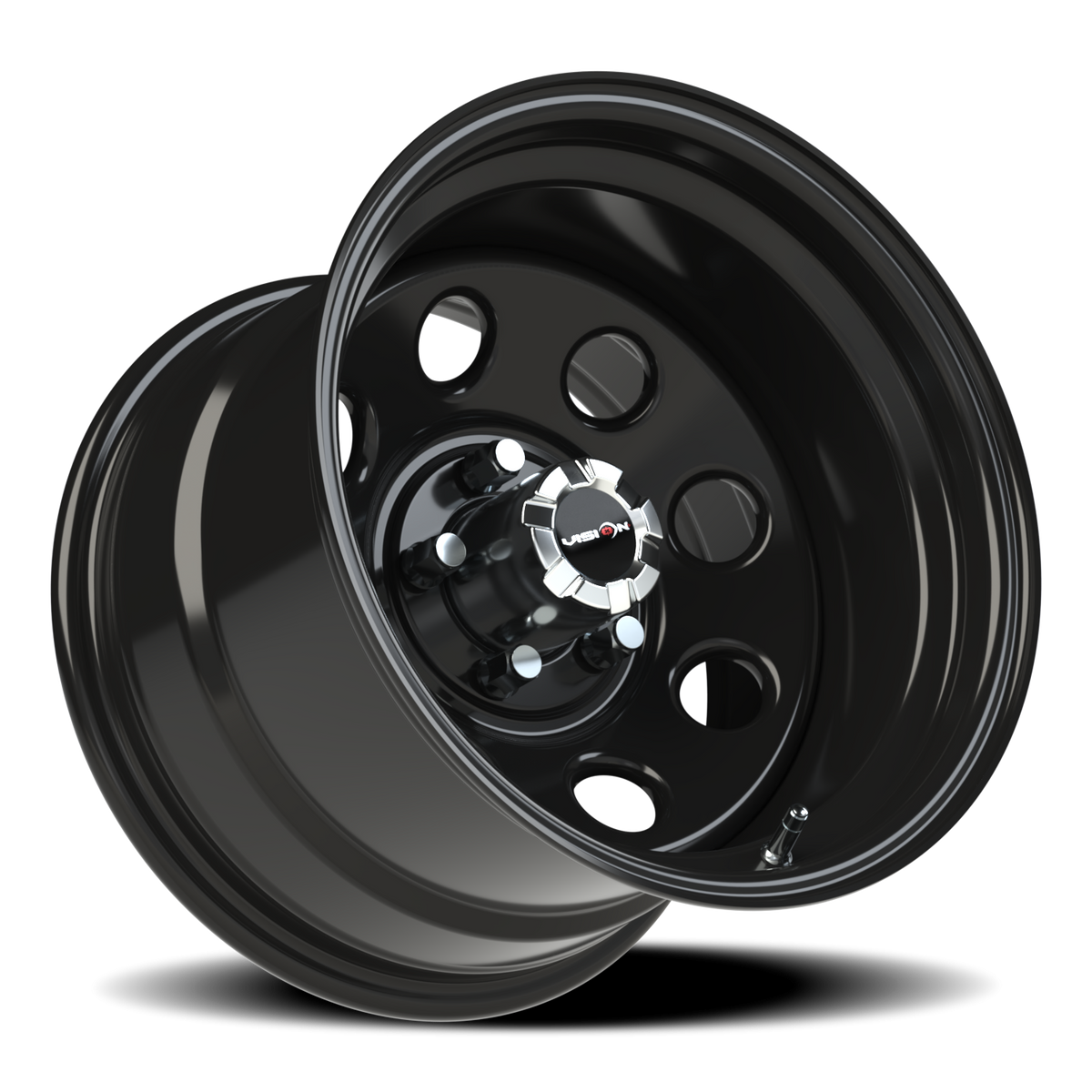 Vision Wheel 85H Gloss Black 15x10 -39 5x114.3mm 83mm - Wheelwiz