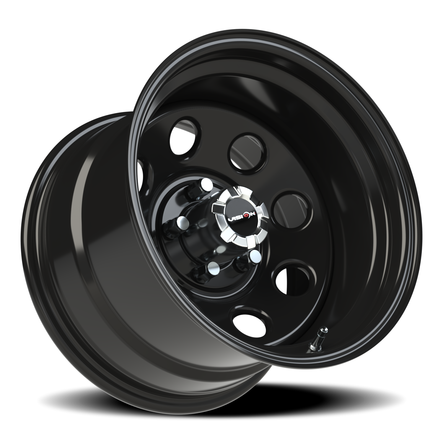 Vision Wheel 85H Gloss Black 15x10 -39 5x114.3mm 83mm - Wheelwiz