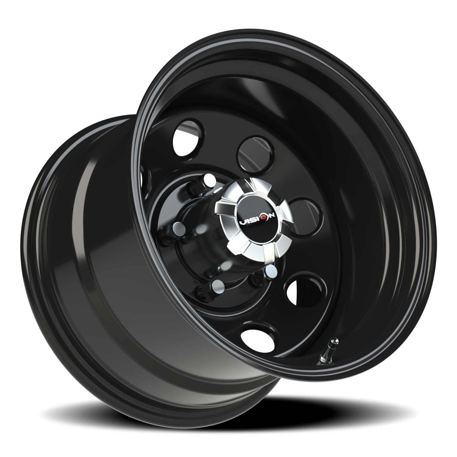 Vision Wheel 85H Gloss Black 15x10 -39 5x139.7mm 108mm - Wheelwiz