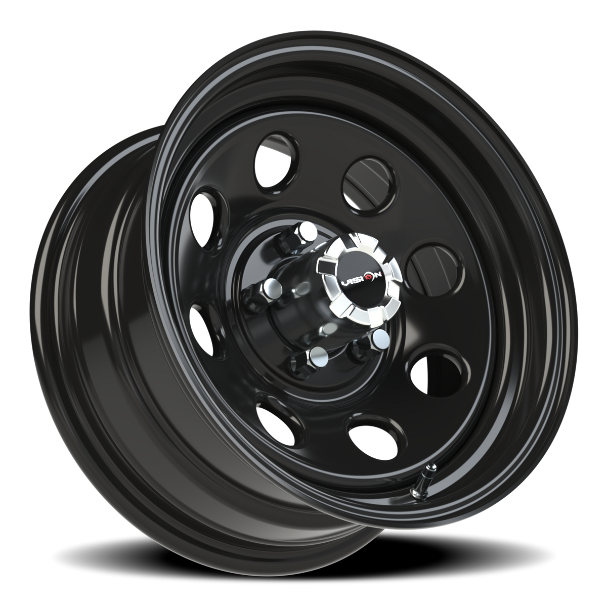 Vision Wheel 85H Gloss Black 15x7 -6 5x127mm 83mm - Wheelwiz