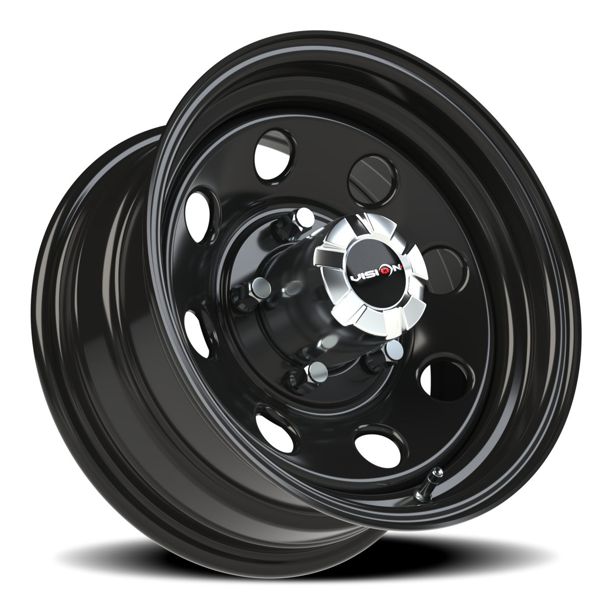 Vision Wheel 85H Gloss Black 15x7 -6 5x139.7mm 108mm - Wheelwiz