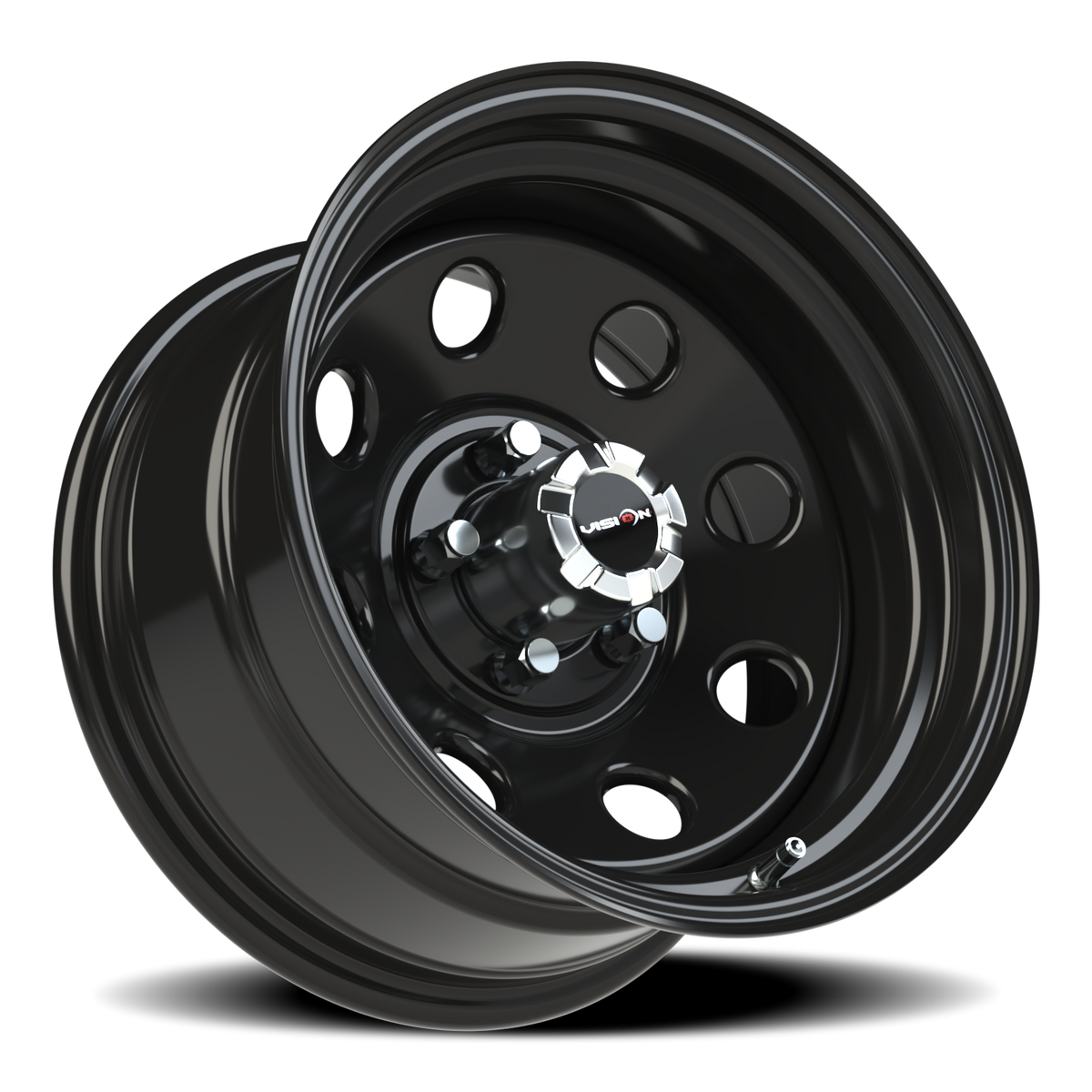 Vision Wheel 85H Gloss Black 15x8 -29 5x114.3mm 83mm - Wheelwiz