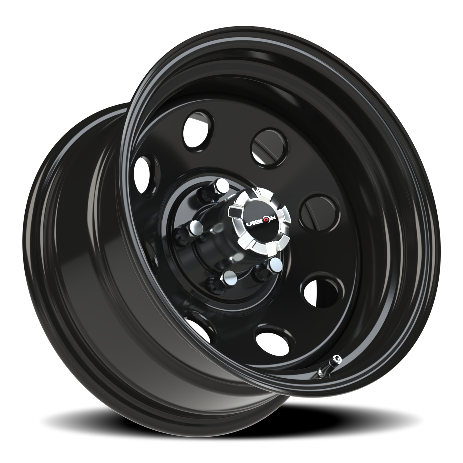 Vision Wheel 85H Gloss Black 15x8 -29 5x114.3mm 83mm - Wheelwiz