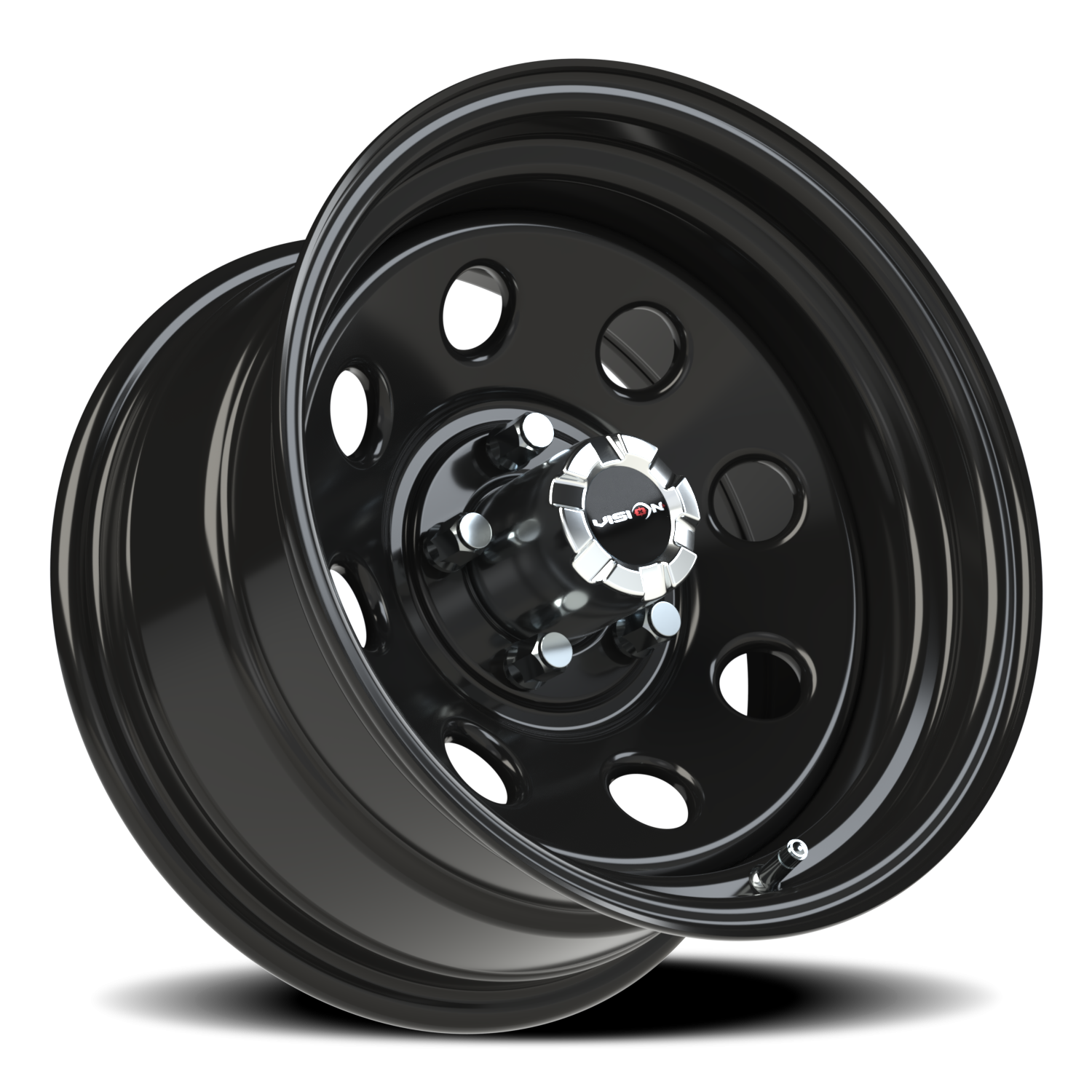 Vision Wheel 85H Gloss Black 15x8 -19 5x114.3mm 83mm - Wheelwiz