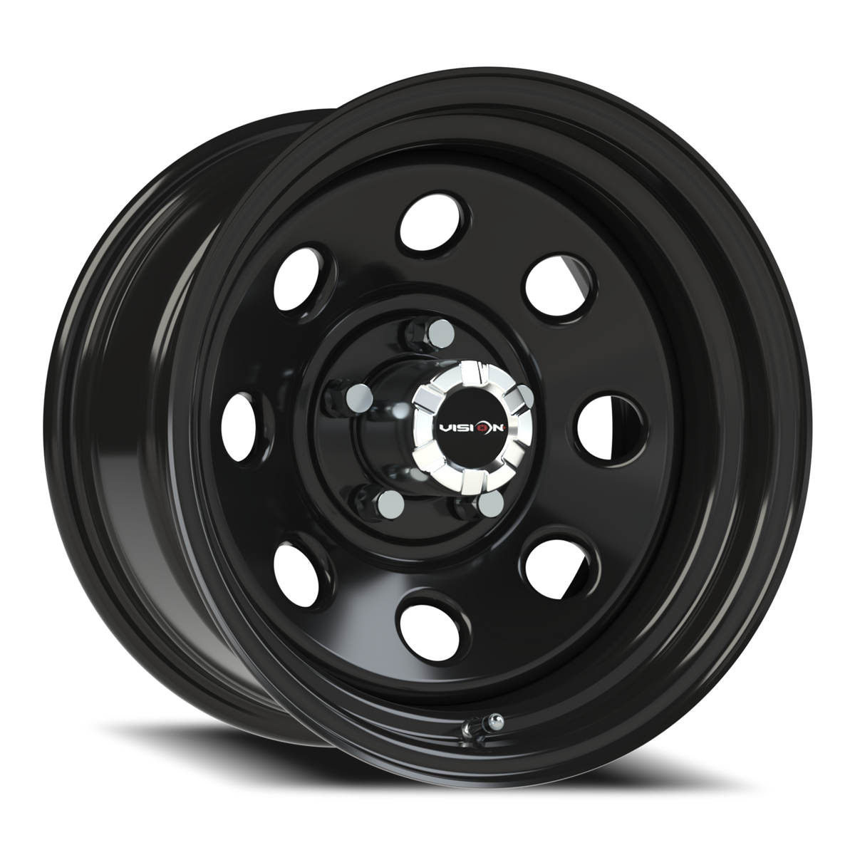 Vision Wheel 85H Gloss Black 15x8 -19 5x127mm 83mm - Wheelwiz