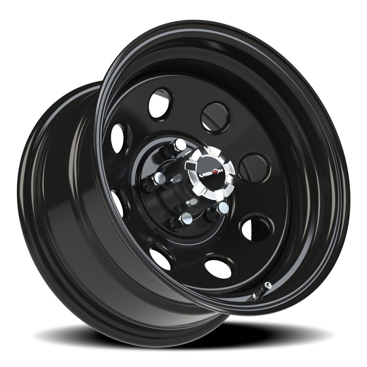 Vision Wheel 85H Gloss Black 15x8 -19 5x127mm 83mm - Wheelwiz
