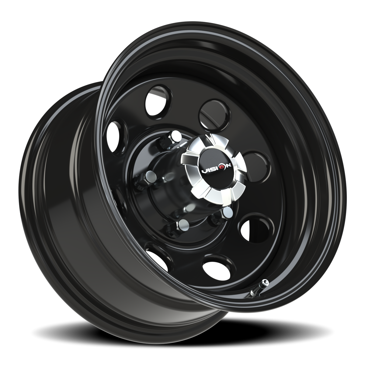 Vision Wheel 85H Gloss Black 15x8 -19 5x139.7mm 108mm - Wheelwiz
