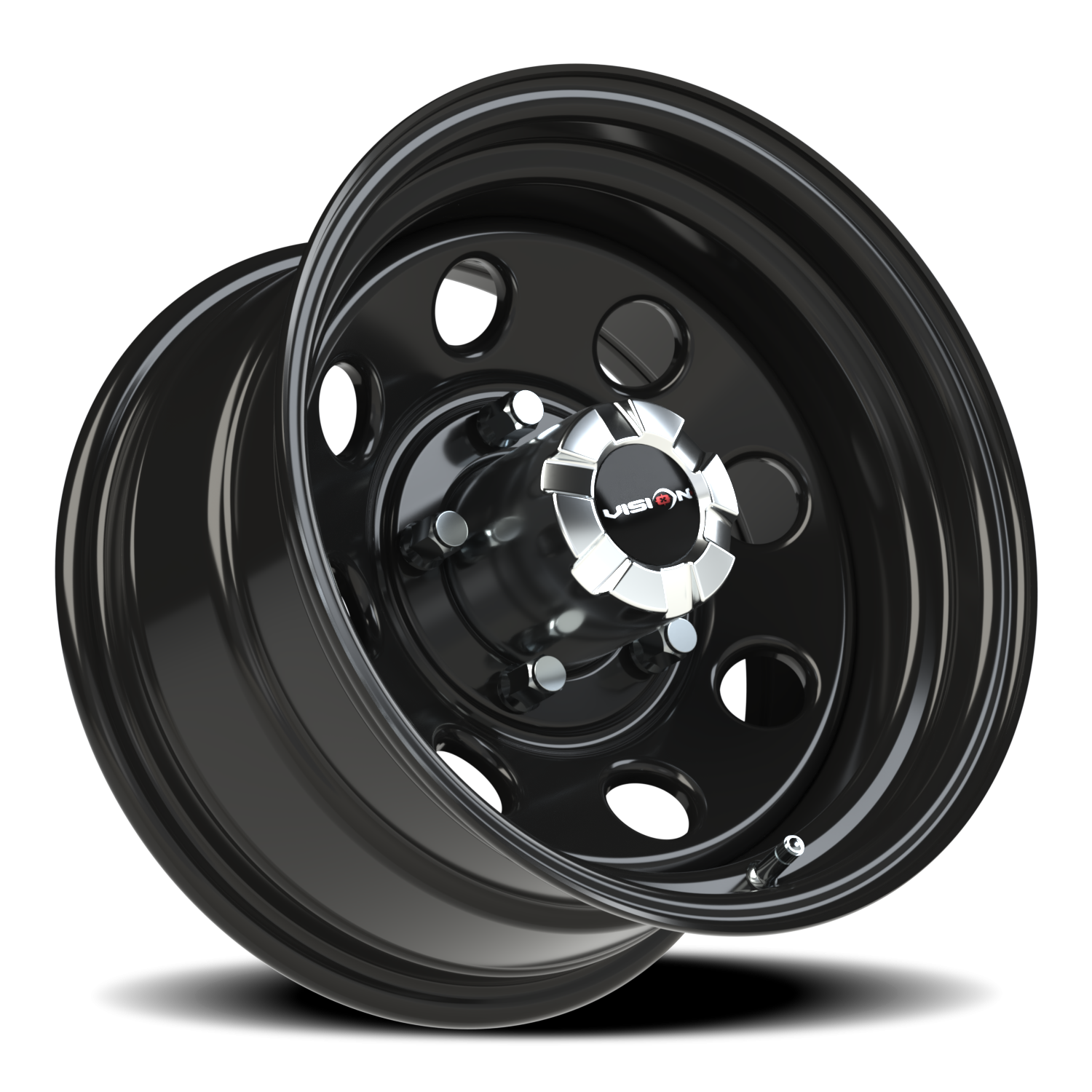 Vision Wheel 85H Gloss Black 15x8 -19 5x139.7mm 108mm - Wheelwiz