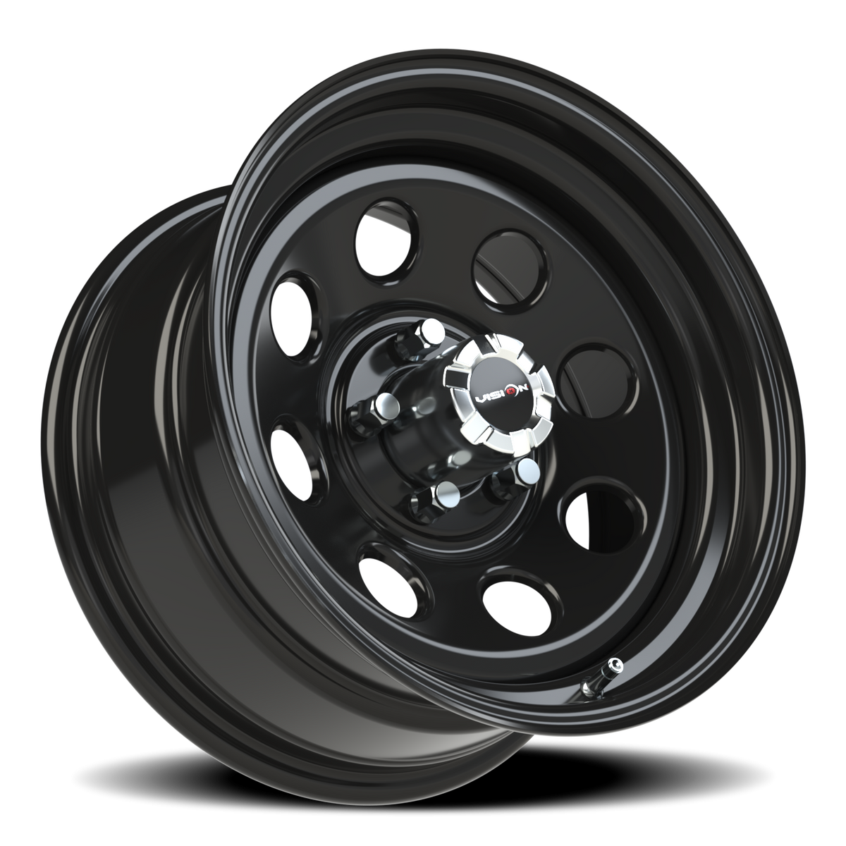 Vision Wheel 85H Gloss Black 16x8 0 5x114.3mm 83mm - Wheelwiz