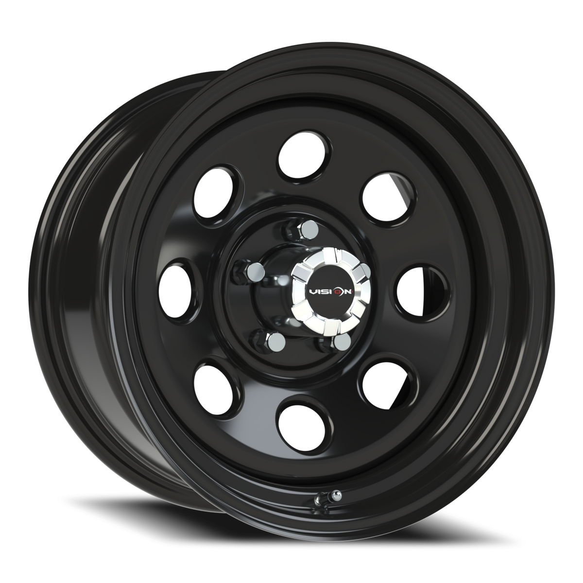 Vision Wheel 85H Gloss Black 16x8 -12 5x127mm 83mm - Wheelwiz