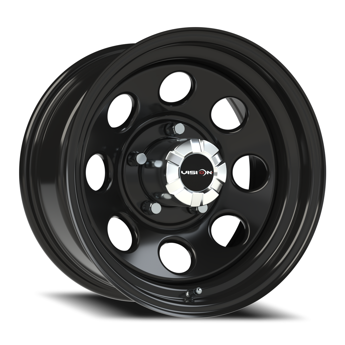 Vision Wheel 85H Gloss Black 16x8 -12 5x139.7mm 108mm - Wheelwiz