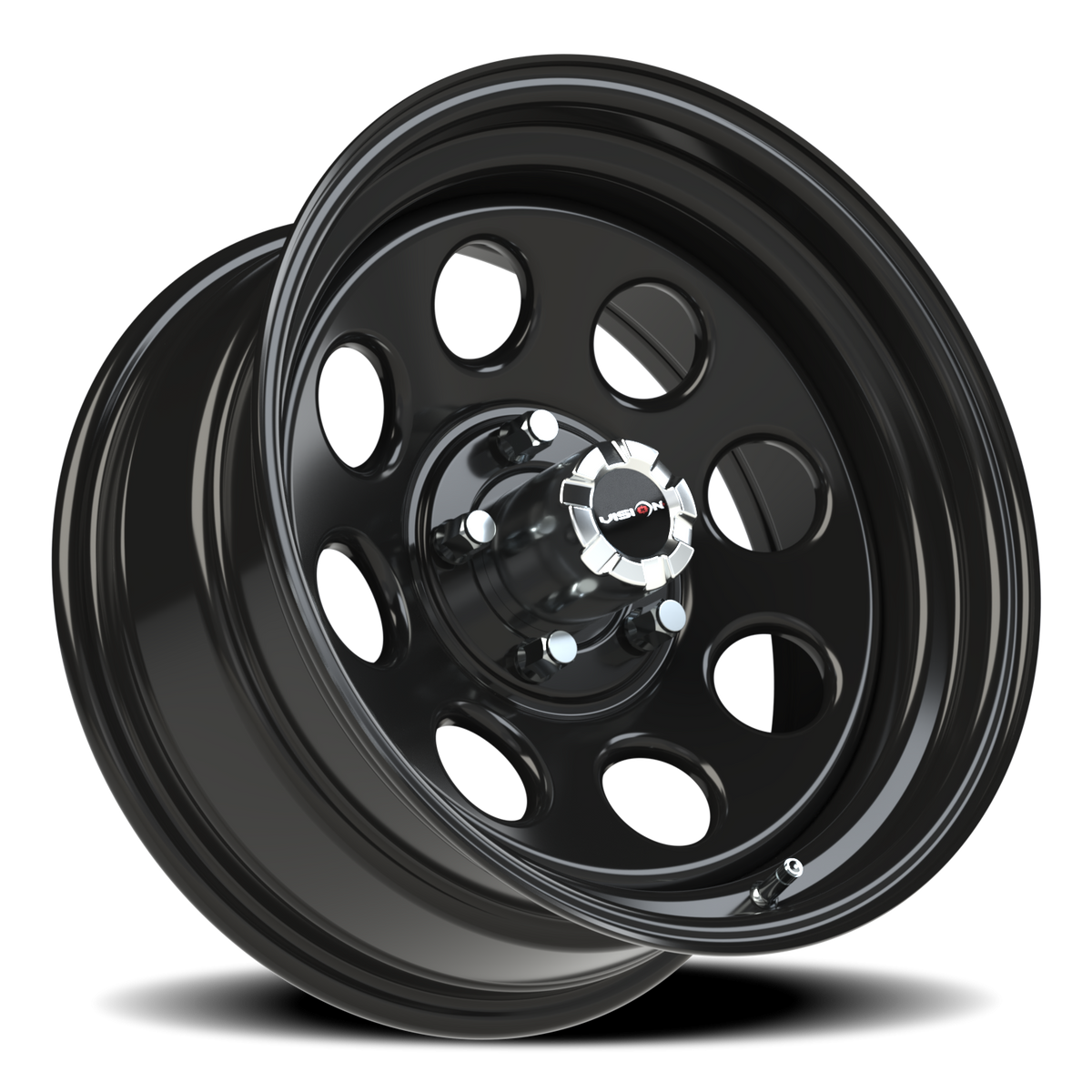 Vision Wheel 85H Gloss Black 17x8 -12 5x127mm 83mm - Wheelwiz