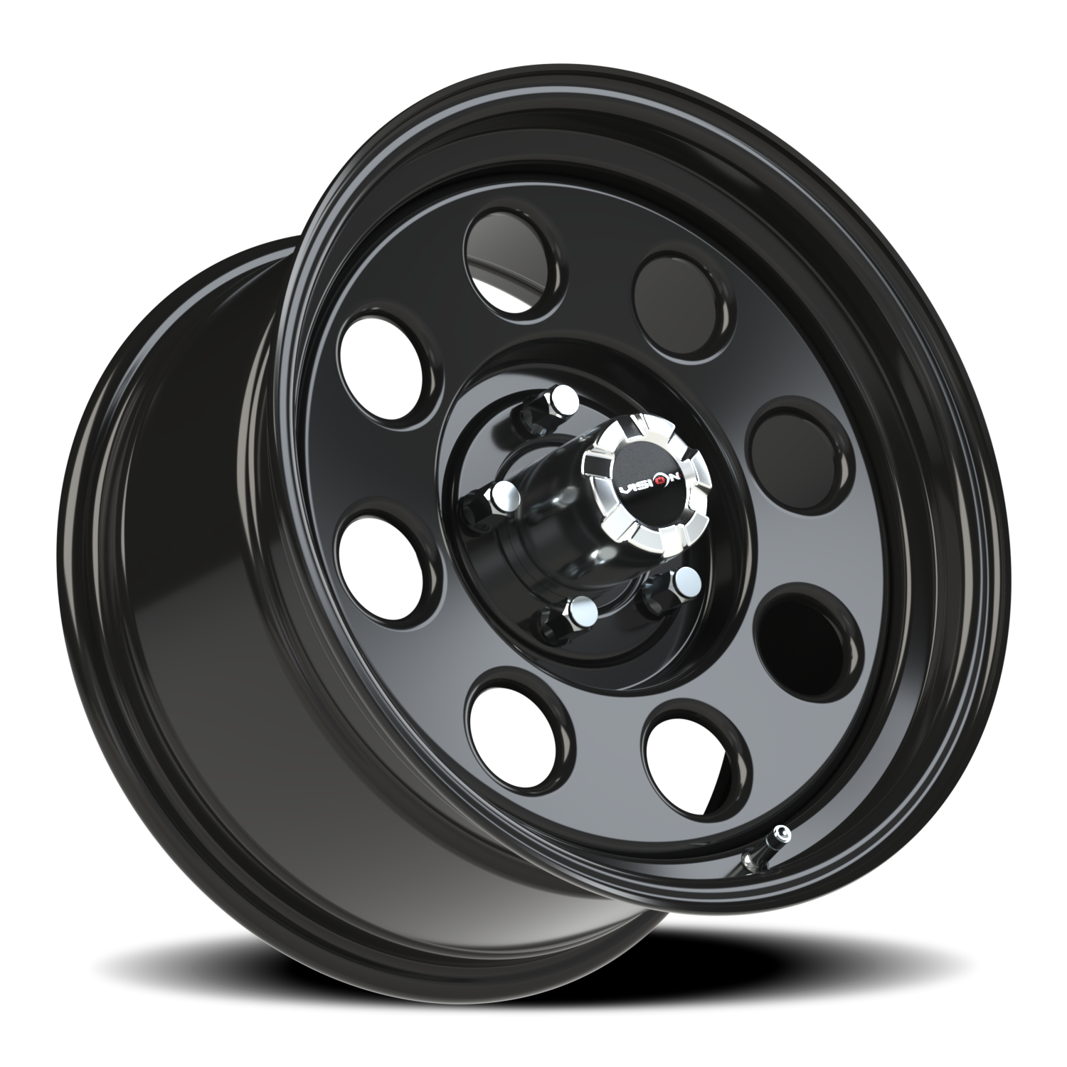 Vision Wheel 85H Gloss Black 17x9 +12 5x127mm 83mm - Wheelwiz