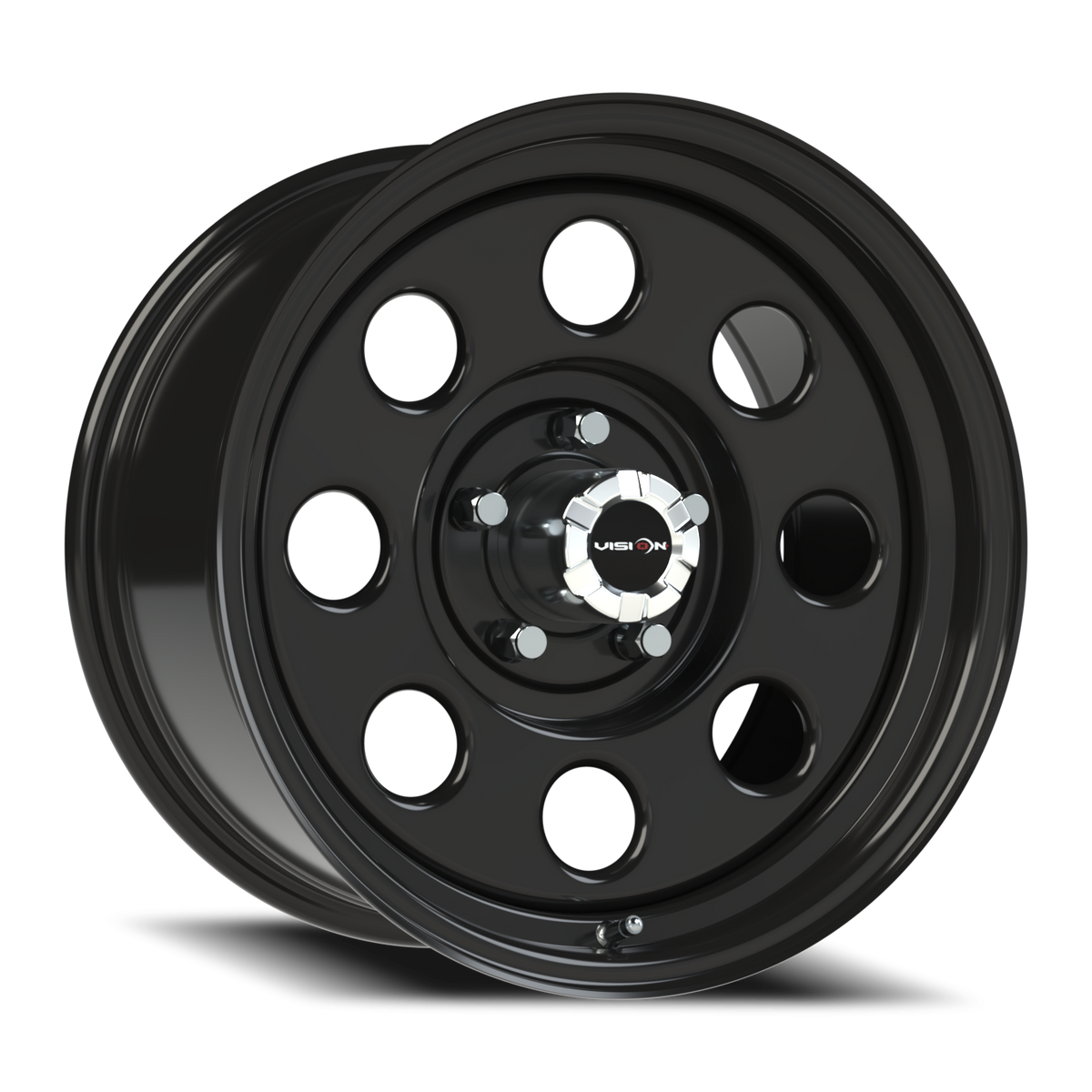 Vision Wheel 85H Gloss Black 17x9 -12 5x127mm 83mm - Wheelwiz