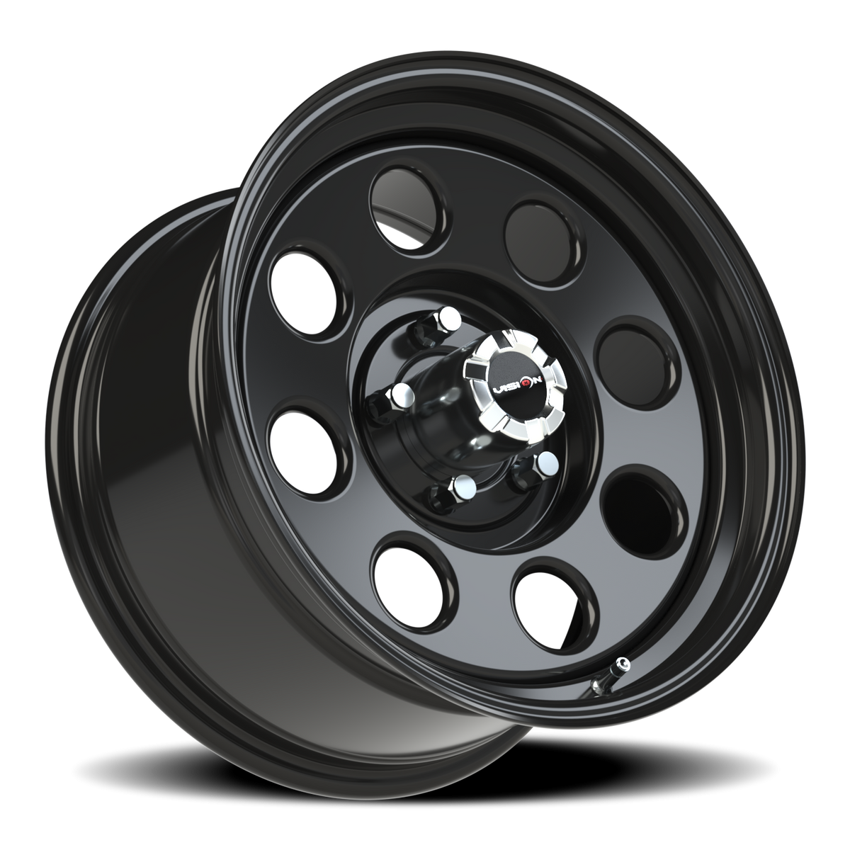 Vision Wheel 85H Gloss Black 17x9 -12 5x127mm 83mm - Wheelwiz