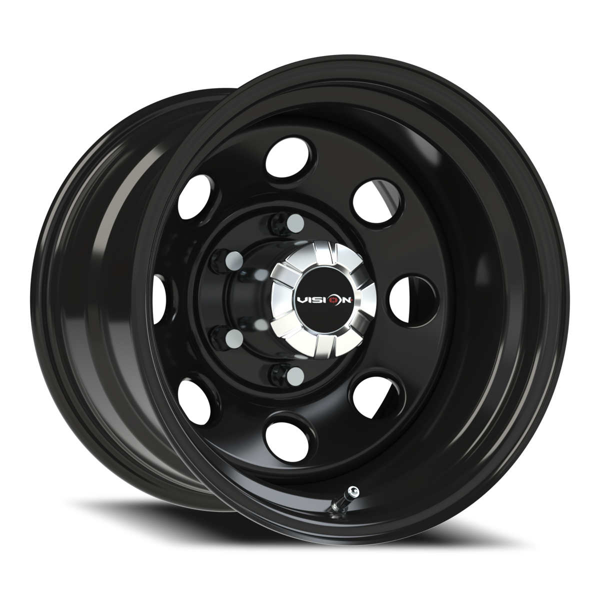 Vision Wheel 85H Gloss Black 15x10 -39 6x139.7mm 108mm - Wheelwiz