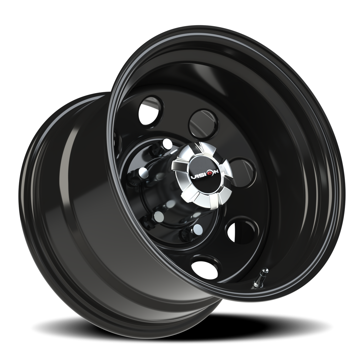 Vision Wheel 85H Gloss Black 15x10 -39 6x139.7mm 108mm - Wheelwiz