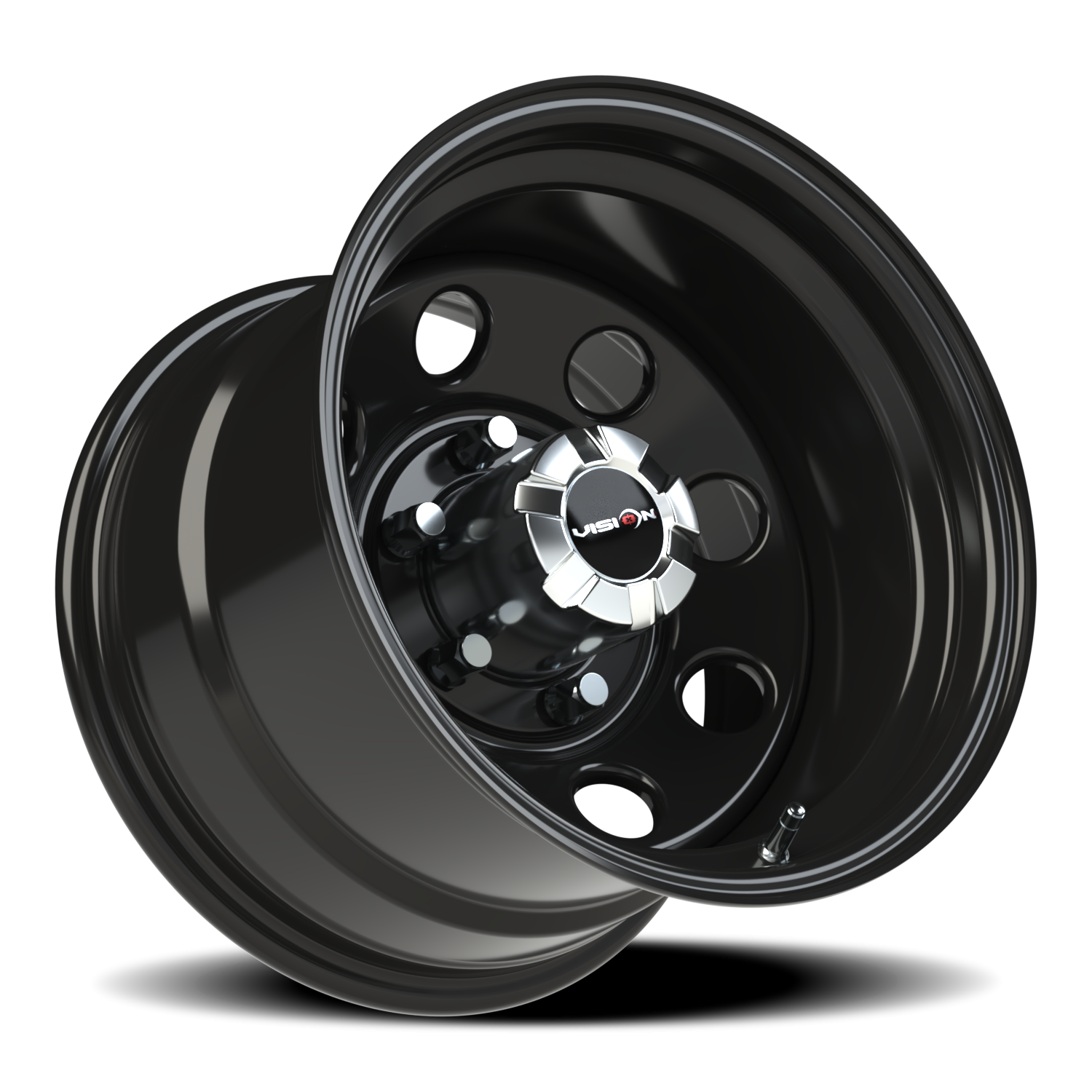 Vision Wheel 85H Gloss Black 15x10 -39 6x139.7mm 108mm - Wheelwiz