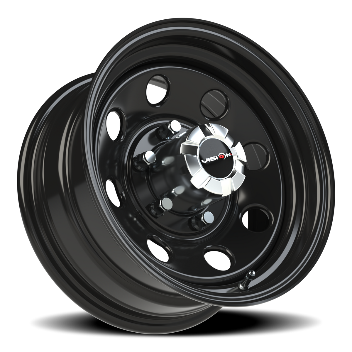 Vision Wheel 85H Gloss Black 15x7 -6 6x139.7mm 108mm - Wheelwiz