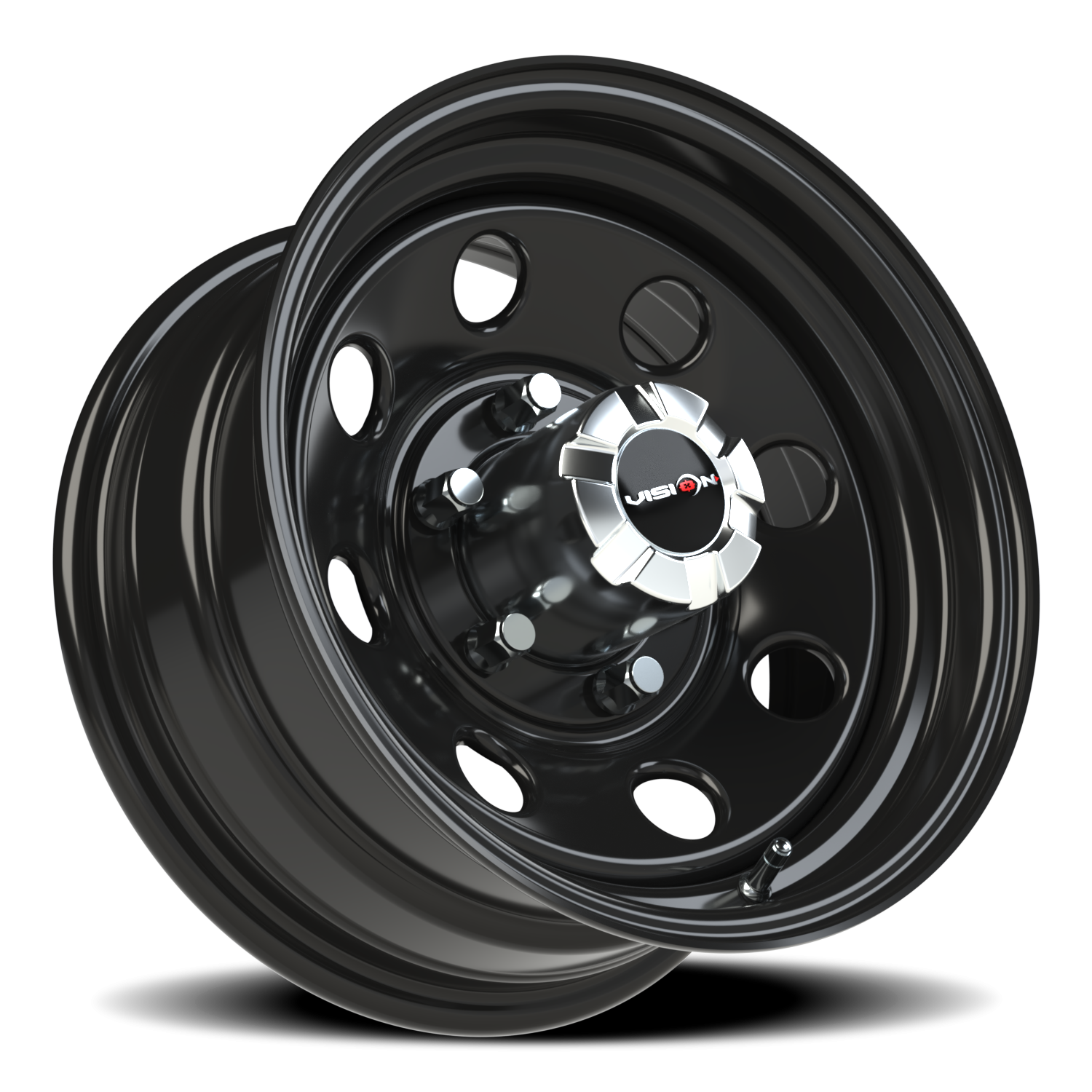 Vision Wheel 85H Gloss Black 15x7 -6 6x139.7mm 108mm - Wheelwiz