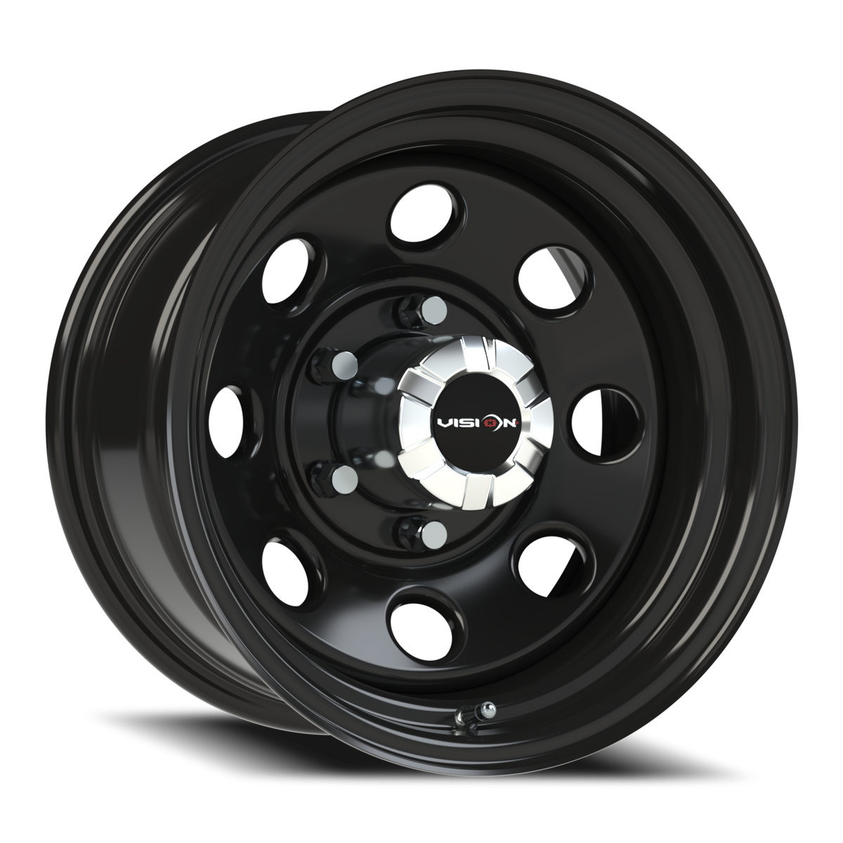 Vision Wheel 85H Gloss Black 15x8 -19 6x139.7mm 108mm - Wheelwiz
