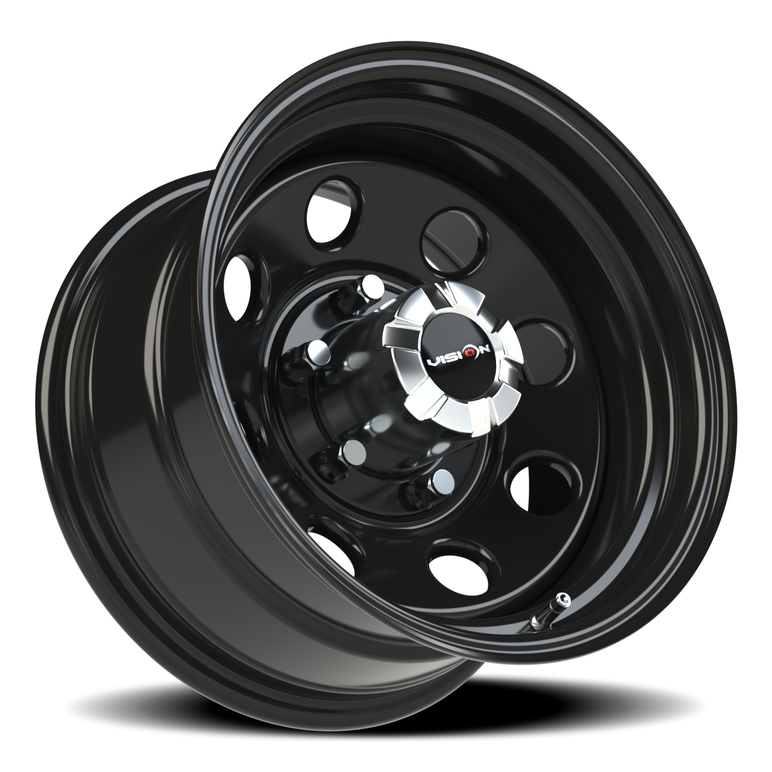 Vision Wheel 85H Gloss Black 15x8 -19 6x139.7mm 108mm - Wheelwiz