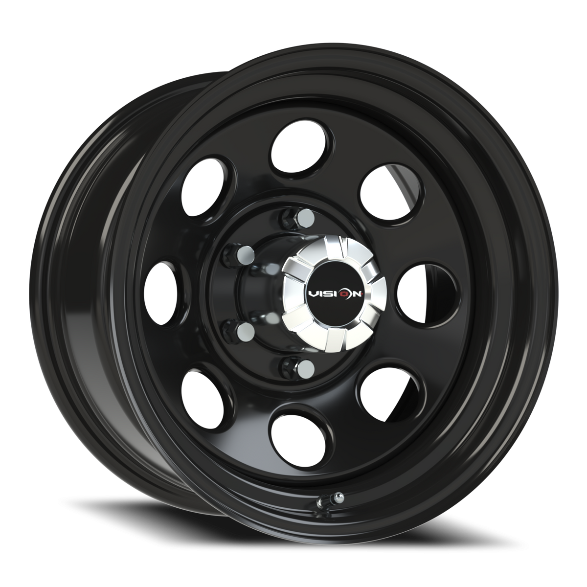 Vision Wheel 85H Gloss Black 16x8 -12 6x139.7mm 108mm - Wheelwiz