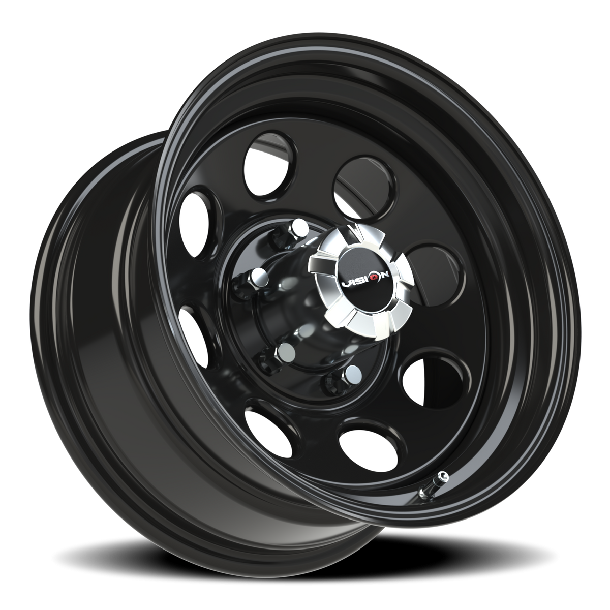 Vision Wheel 85H Gloss Black 16x8 -12 6x139.7mm 108mm - Wheelwiz