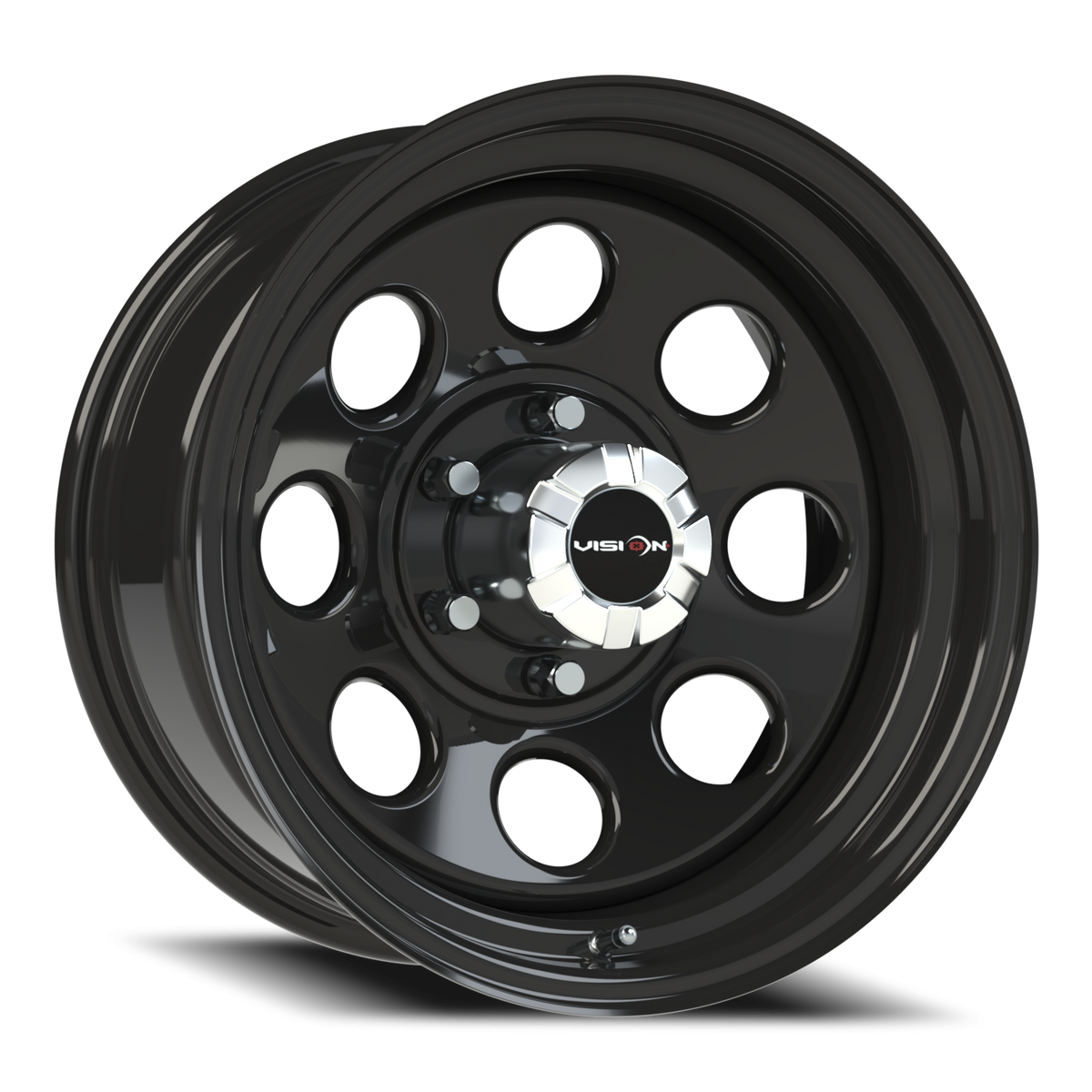 Vision Wheel 85H Gloss Black 17x8 -12 6x139.7mm 108mm - Wheelwiz