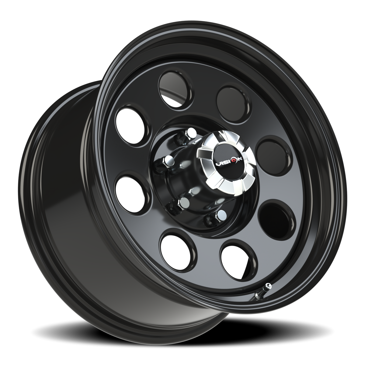 Vision Wheel 85H Gloss Black 17x9 +12 6x139.7mm 108mm - Wheelwiz