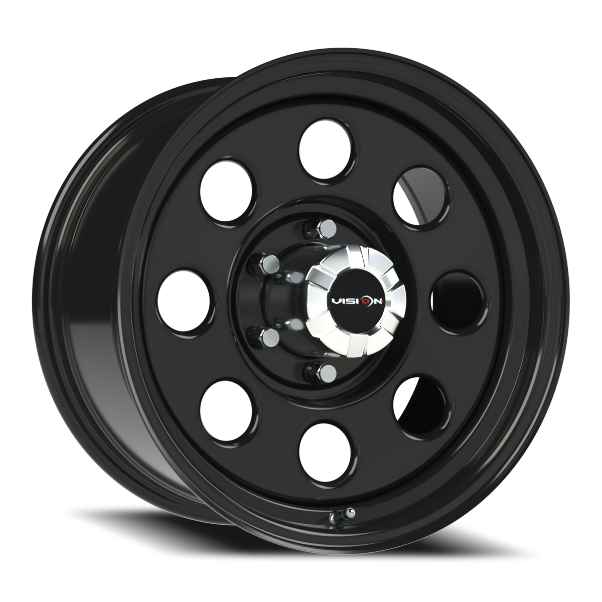Vision Wheel 85H Gloss Black 17x9 -12 6x139.7mm 108mm - Wheelwiz