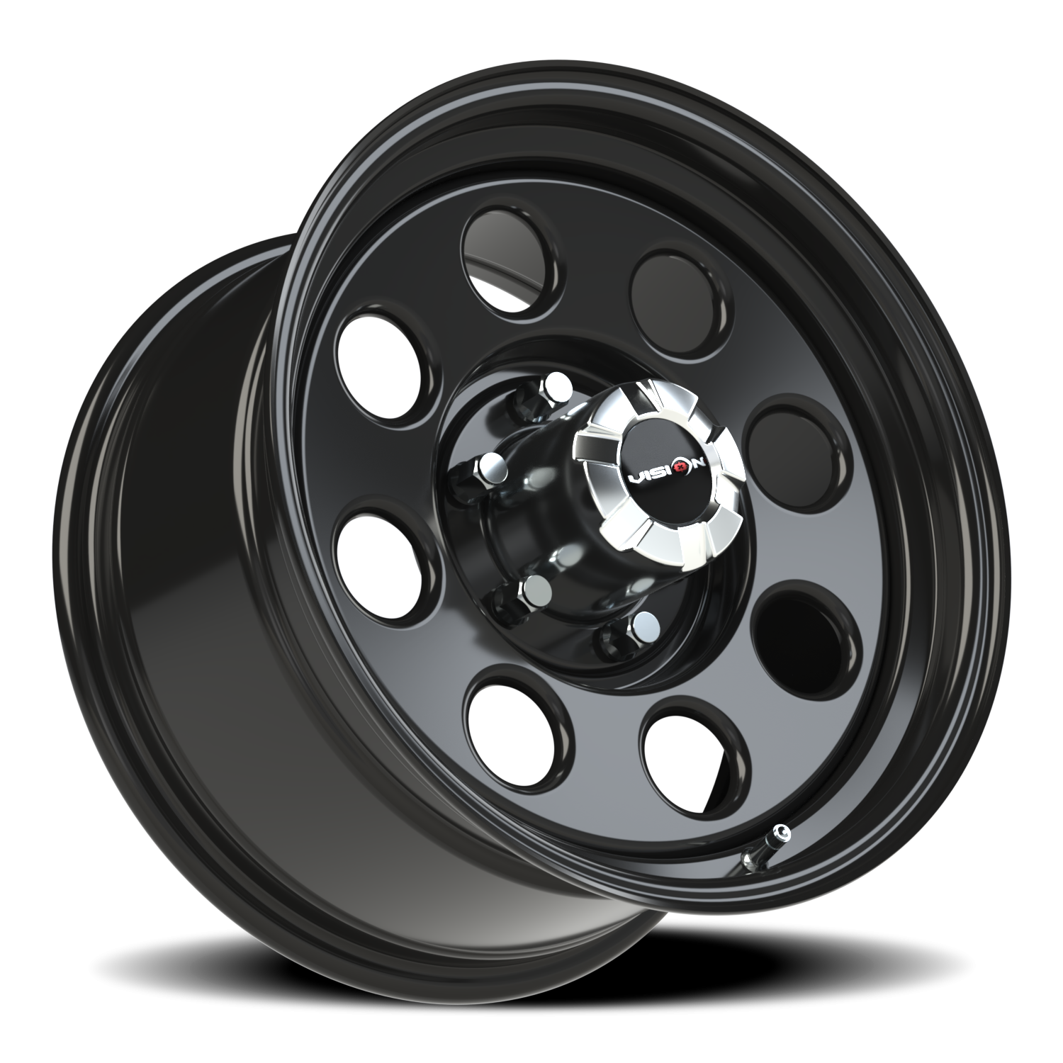 Vision Wheel 85H Gloss Black 17x9 -12 6x139.7mm 108mm - Wheelwiz
