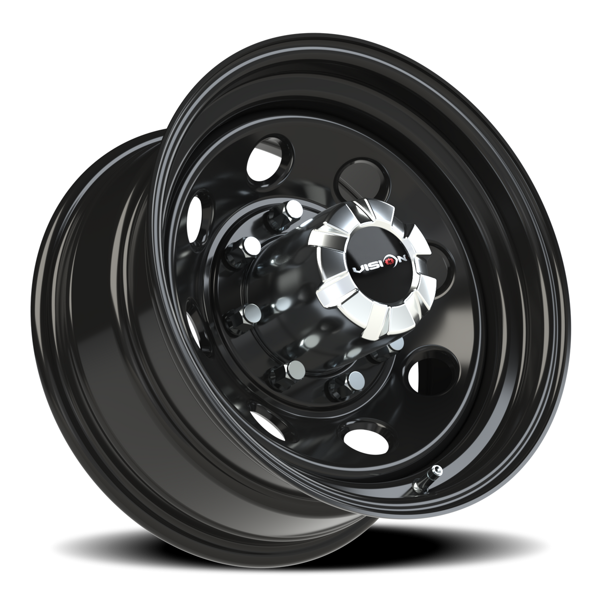 Vision Wheel 85H Gloss Black 16x8 -6 8x165.1mm 130.8mm - Wheelwiz