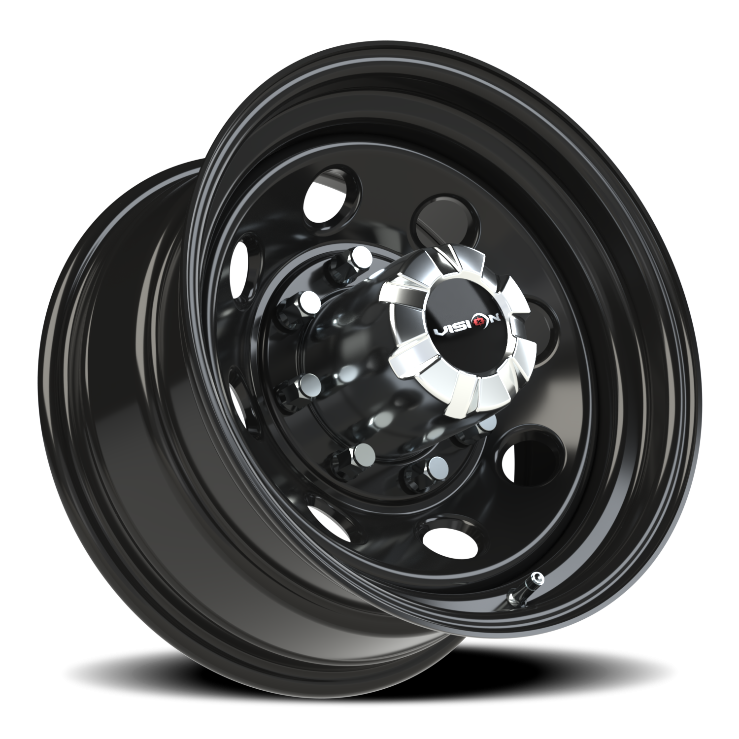 Vision Wheel 85H Gloss Black 16x8 -6 8x165.1mm 130.8mm - Wheelwiz