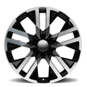 Factory Reproductions FR 96 Gloss Black Machine Face 22x9 +28 6x139.7mm 78.1mm