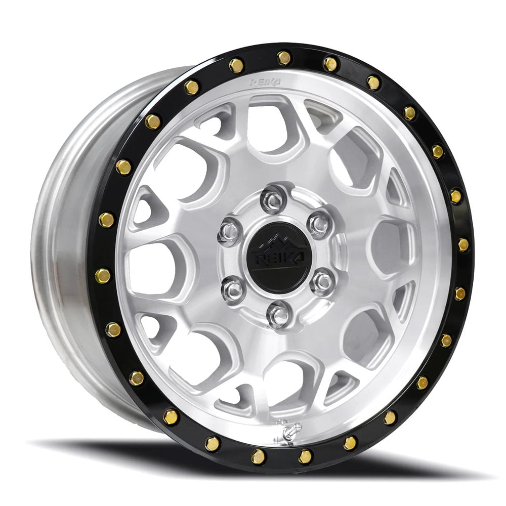 Reika R45 Machined / Gloss Black Ring 17x8 +35 6x130mm 84.1mm