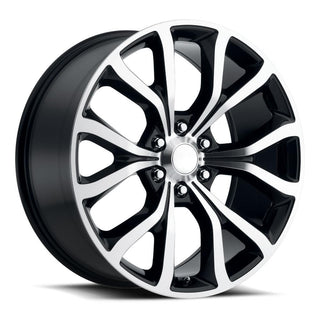 Factory Reproductions FR 52 Gloss Black Machine Face 22x9.5 +44 6x135mm 87.1mm