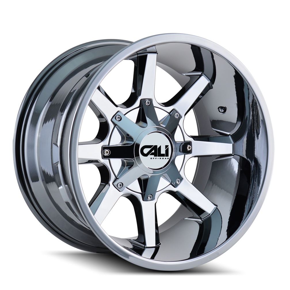 Cali Off-road BUSTED Chrome 22x12 -44 8x180mm 124.1mm - WheelWiz