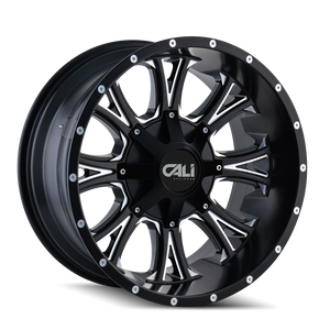 Cali Off-road AMERICANA Satin black milled 22x14 -76 6x135|6x139.7mm 106mm - WheelWiz