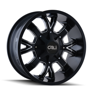 Cali Off-road DIRTY Satin black milled 20x9 +18 8x165.1|8x170mm 130.8mm - WheelWiz