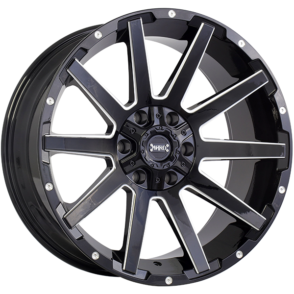 Ruffino HARD SINNER Gloss Black - Milled Edge 20x9 0 6x135|6x139.7mm 87.1mm - Wheelwiz