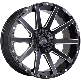 Ruffino HARD SINNER Gloss Black - Milled Edge 20x9 0 6x135|6x139.7mm 87.1mm