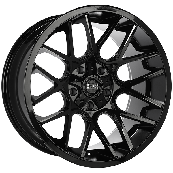 Ruffino HARD TACTICAL Gloss Black - Milled Edge 20x10 -12 5x127|5x139.7mm 77.8mm - Wheelwiz