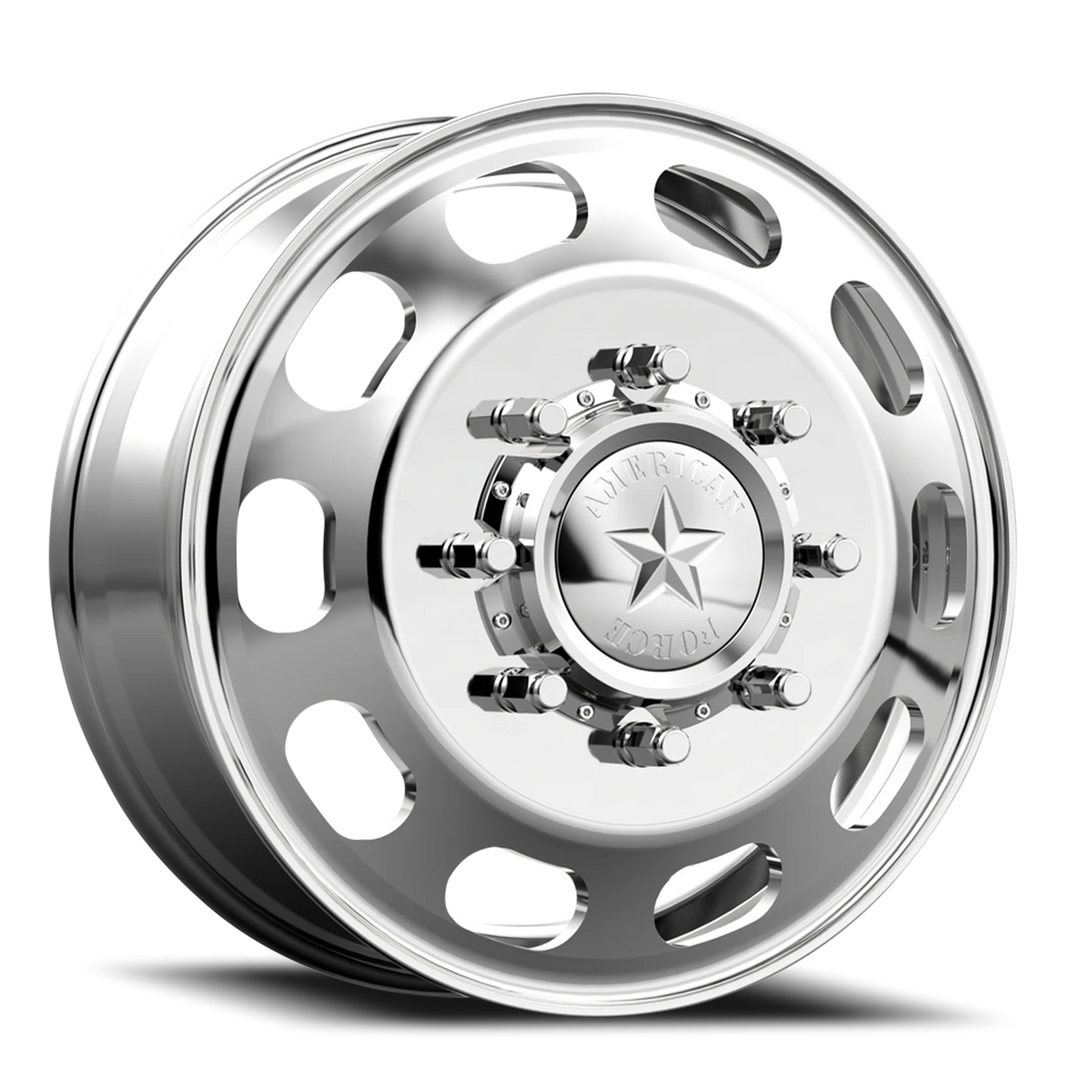 American Force 95 HD DBO Polished 19.5x6.75 +141 8x165.1mm 122mm - Wheelwiz