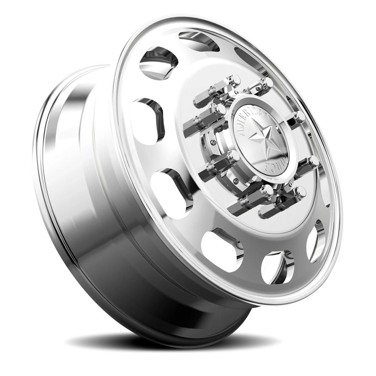 American Force 95 HD DBO Polished 19.5x6.75 +141 8x165.1mm 122mm - Wheelwiz