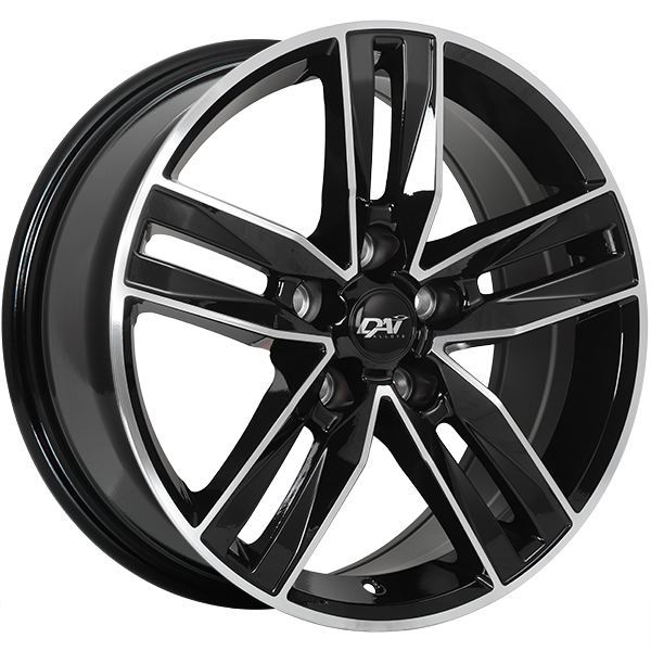 DAI PRIME Gloss Black - Machined Face 17x7 +42 5x120mm 64.1mm - Wheelwiz