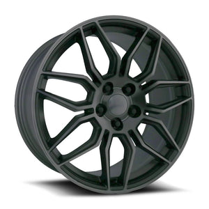 Factory Reproductions FR 401 Satin Titanium Grey Machine Face Wdark Clr 20x10 +79 5x120.65mm 70.3mm