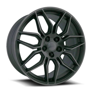 Factory Reproductions FR 401 Satin Titanium Grey Machine Face Wdark Clr 20x10 +79 5x120.65mm 70.3mm