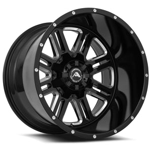 American Off-Road A106 Black Milled Spoke 20x14 -76 8x165.1mm 125.2mm